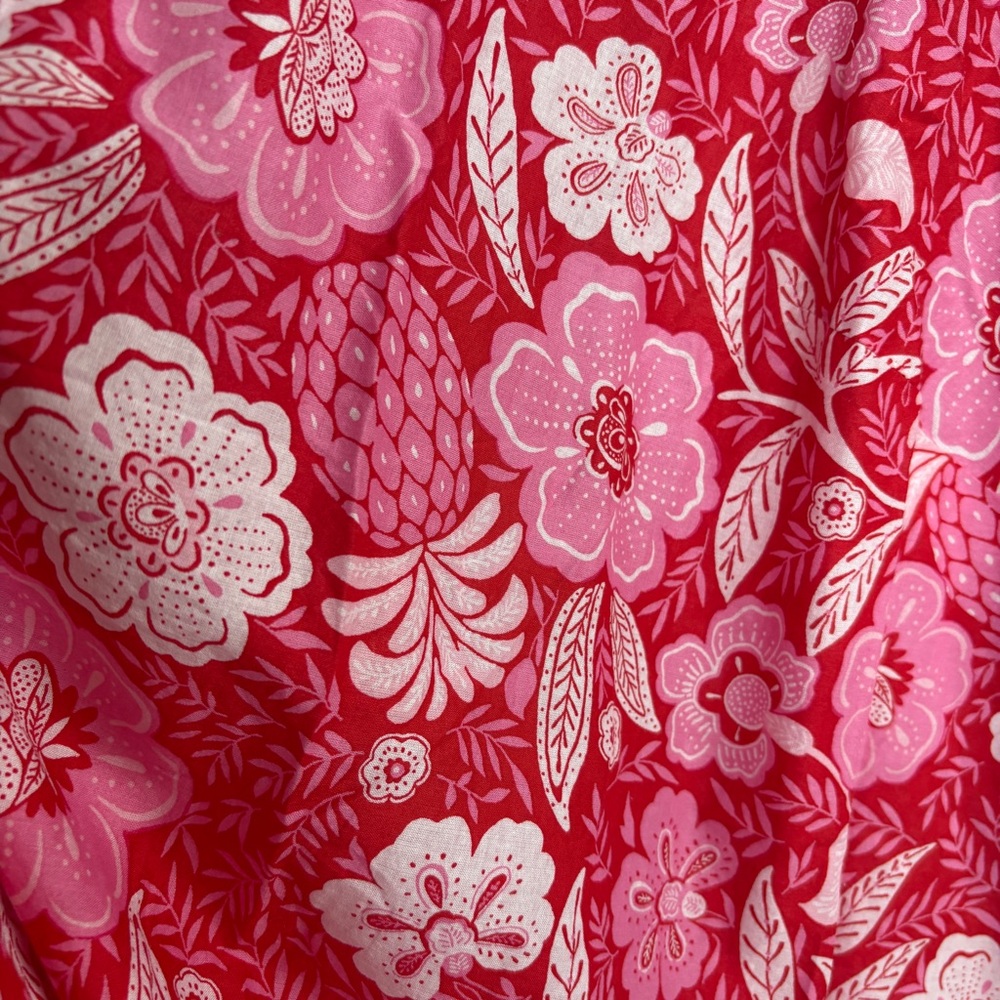 Talbots Floral Blouse in Red and Pink - Picture 6 of 9